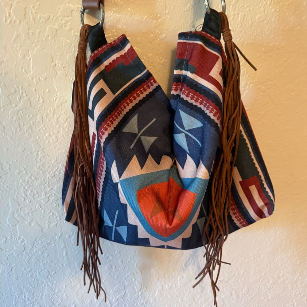Bohemian Multicolor Fringe Bag NWOT gave four . Sold at shows.